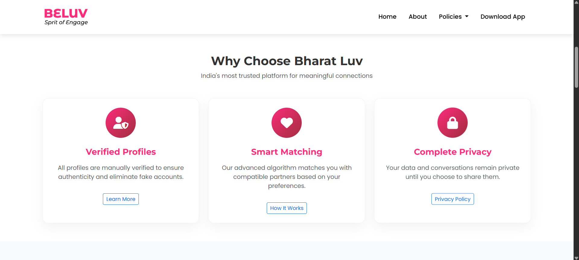 Blue Life – Find Your Partner Website